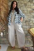 Daughter Of Ibiza Indira Balloon Sleeve Shirt French Navy & Denim 